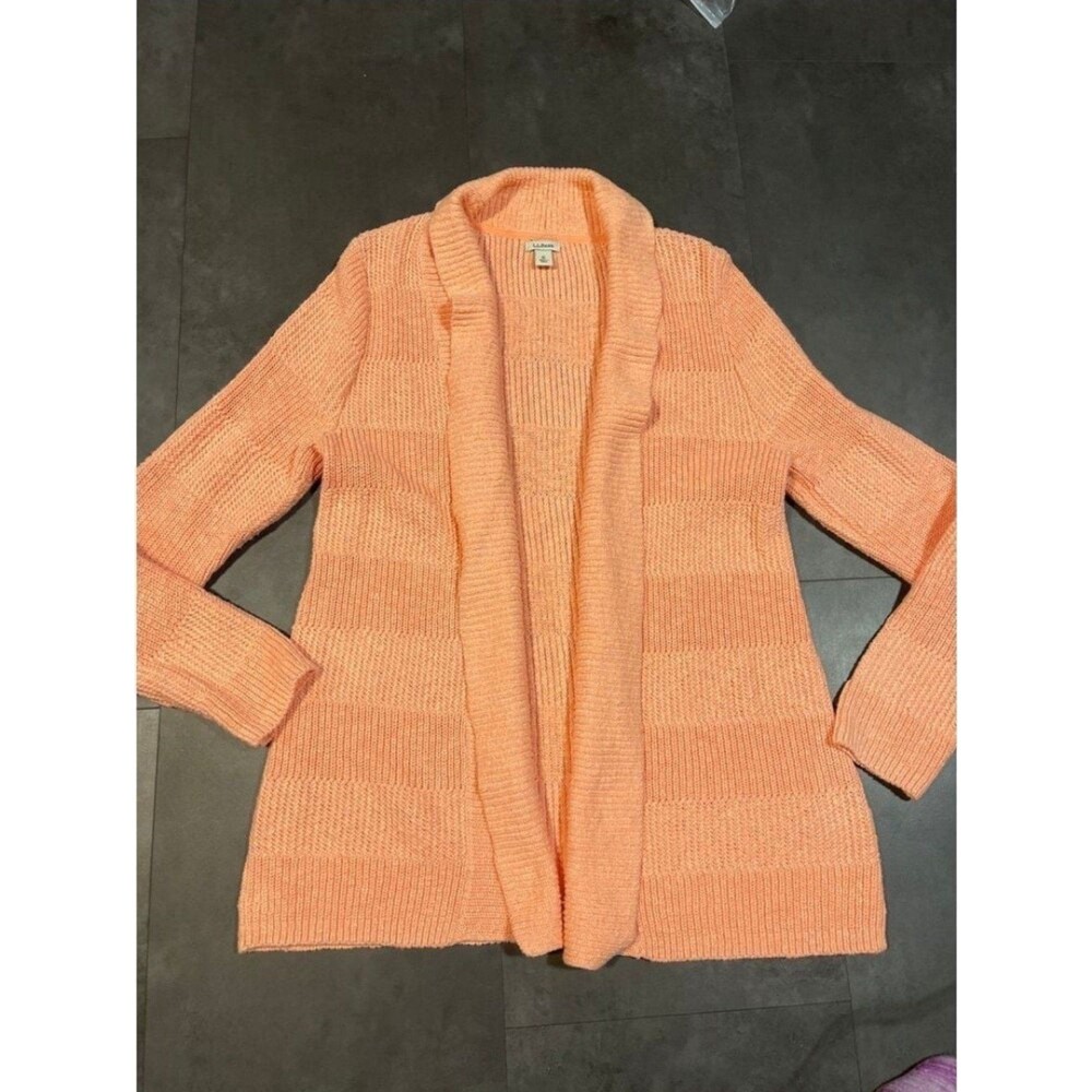 Cardigan LL Bean Peach Cardigan M